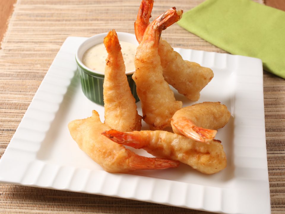 receita de tempura de camarão