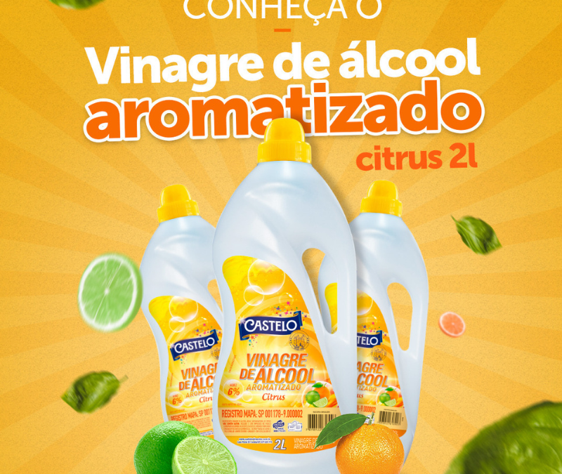 lançamento vinagre de álcool citrus