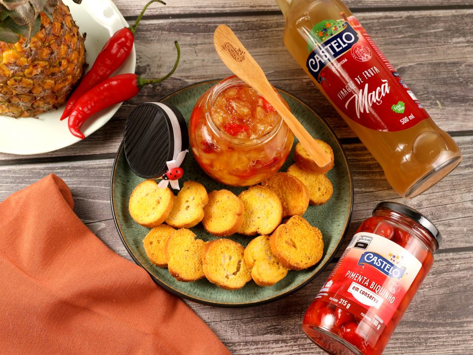 receita de geleia de pimenta e abacaxi