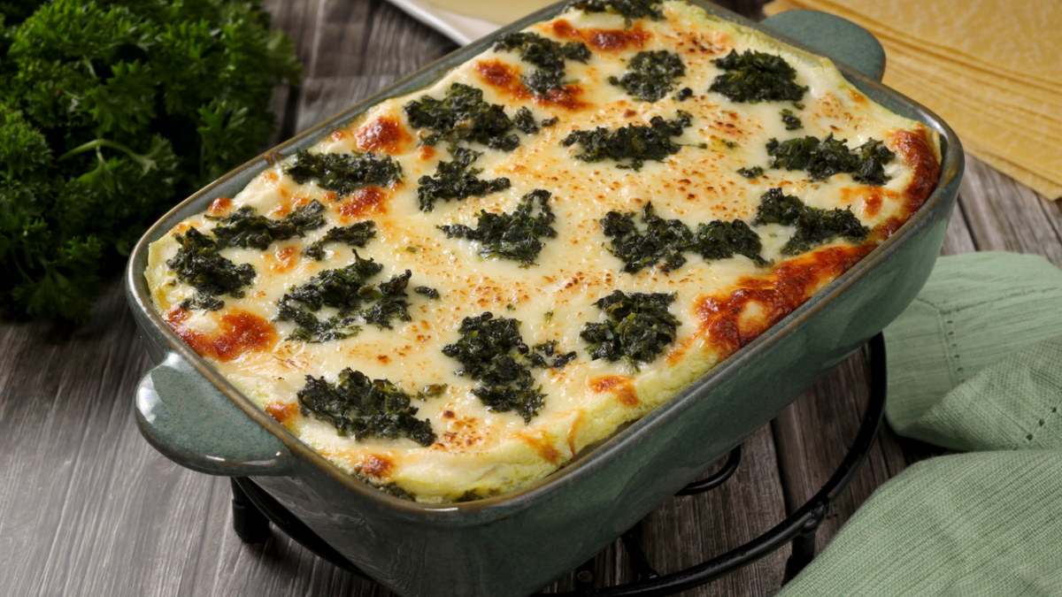 receita de lasanha cremosa de espinafre e ricota