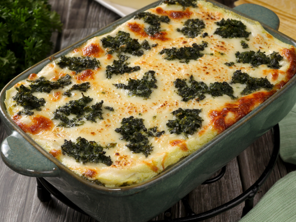 receita de lasanha cremosa de espinafre e ricota