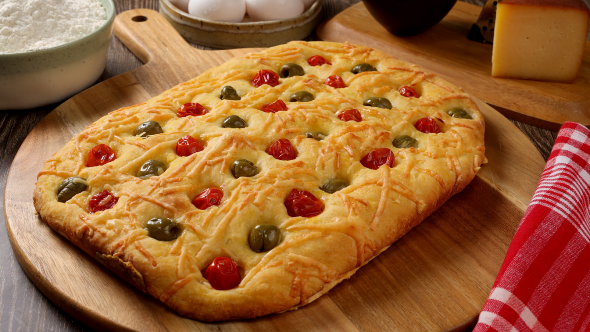 receita de focaccia de mandioquinha