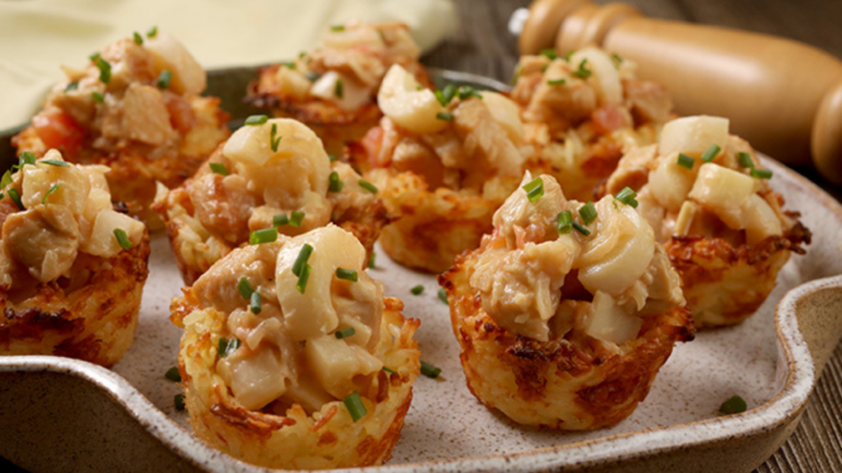 RECEITA DE TORTINHA DE ARROZ COM FRANGO E PALMITO