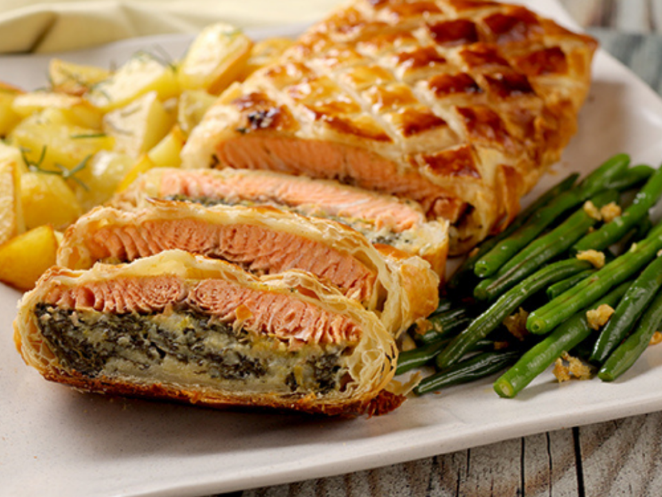 receita de salmão en croute