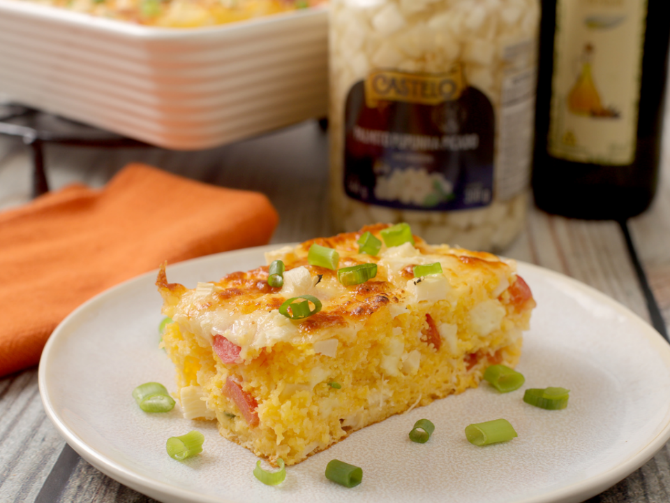 receita de bolo salgado de molho e palmito