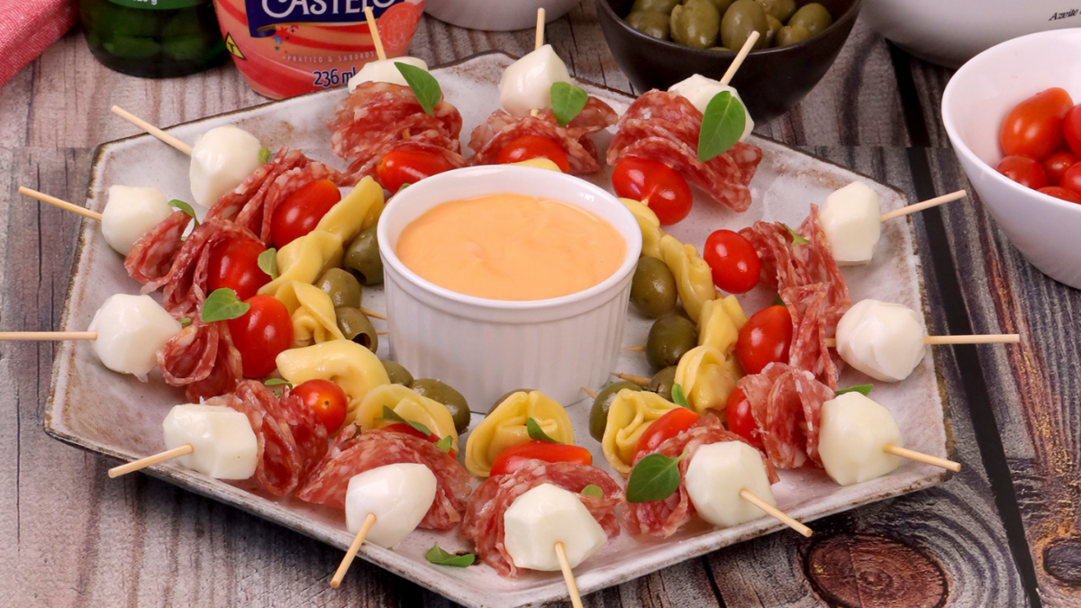 receita de antepasto no espetinho