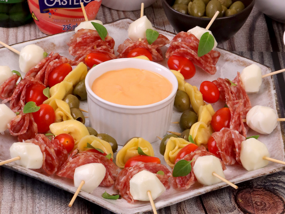 receita de antepasto no espetinho