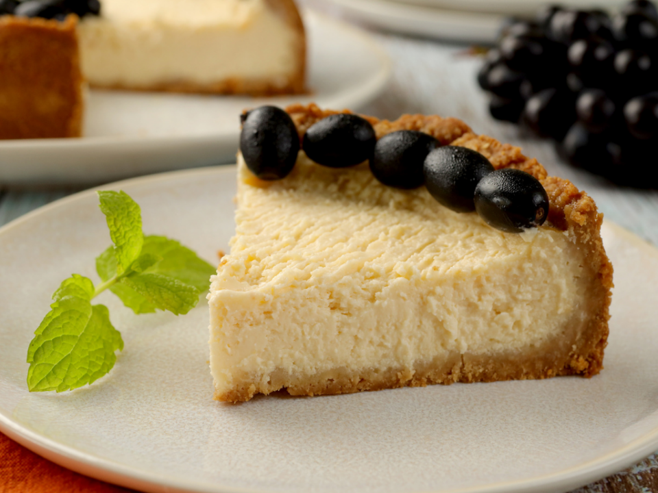 receita de cheesecake de limão e uvas