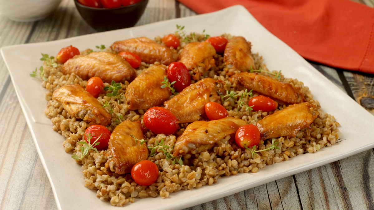 receita de asas de frango ao limão com cevadinha