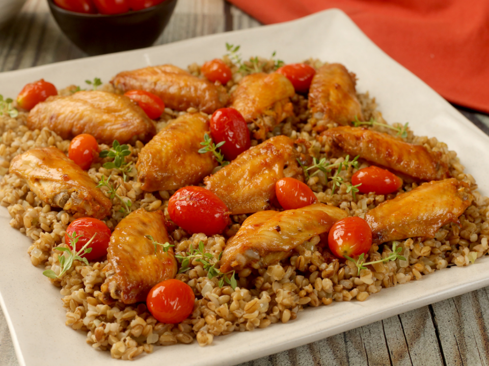 receita de asas de frango ao limão com cevadinha