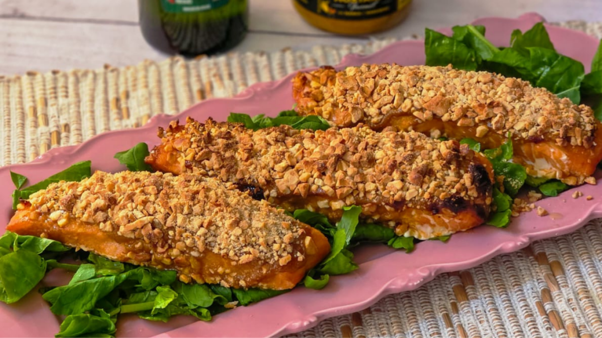 RECEITAS DE SALMÃO COM CROSTA DE CASTANHAS