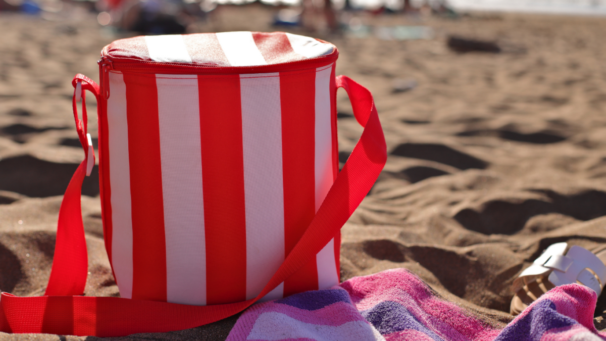 Lanches para levar à praia organizados em bolsa térmica