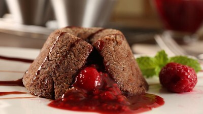 receita de petit gateau de framboesa