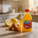 Embalagens PET de vinagre de maçã natural e orgânico Castelo Alimentos 400 ml sobre fundo branco
