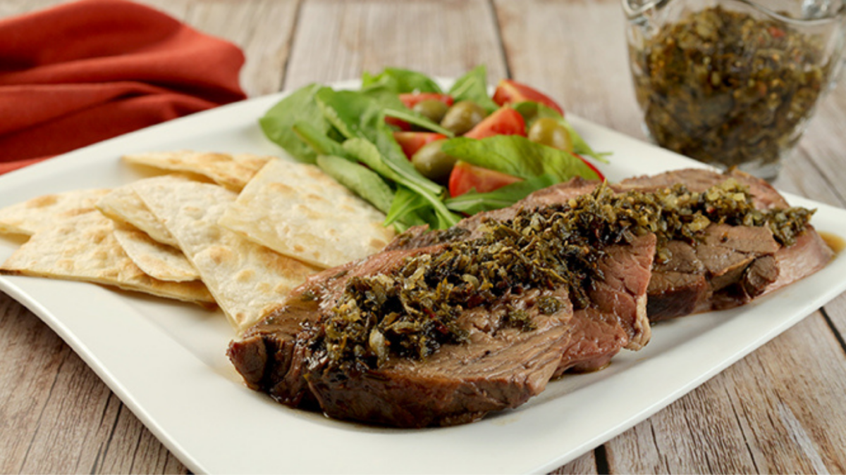 receita de contrafile ao chimichurri