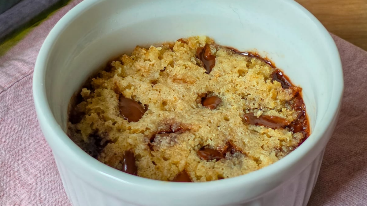 receita de cookie saudável de micro-ondas