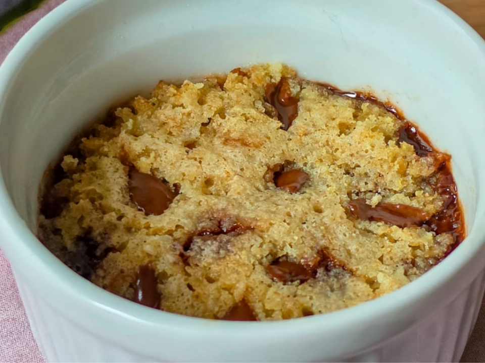 receita de cookie saudável de micro-ondas