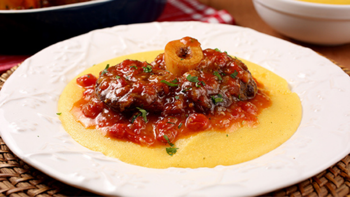 receita de ossobuco com polenta