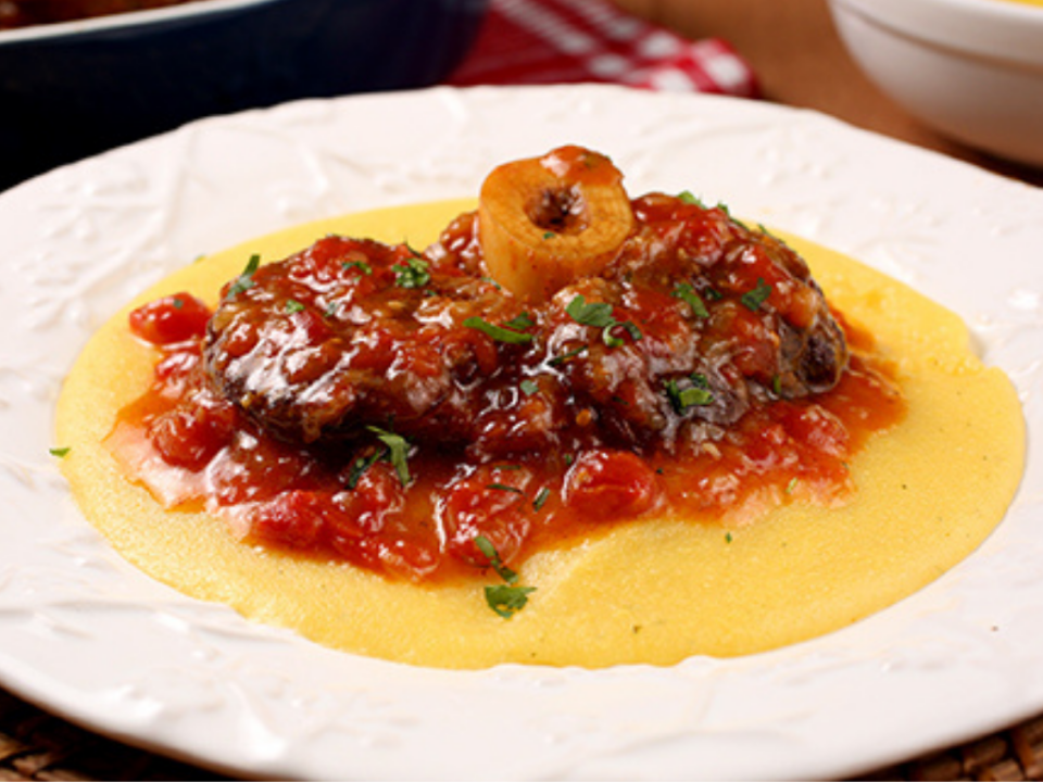 receita de ossobuco com polenta