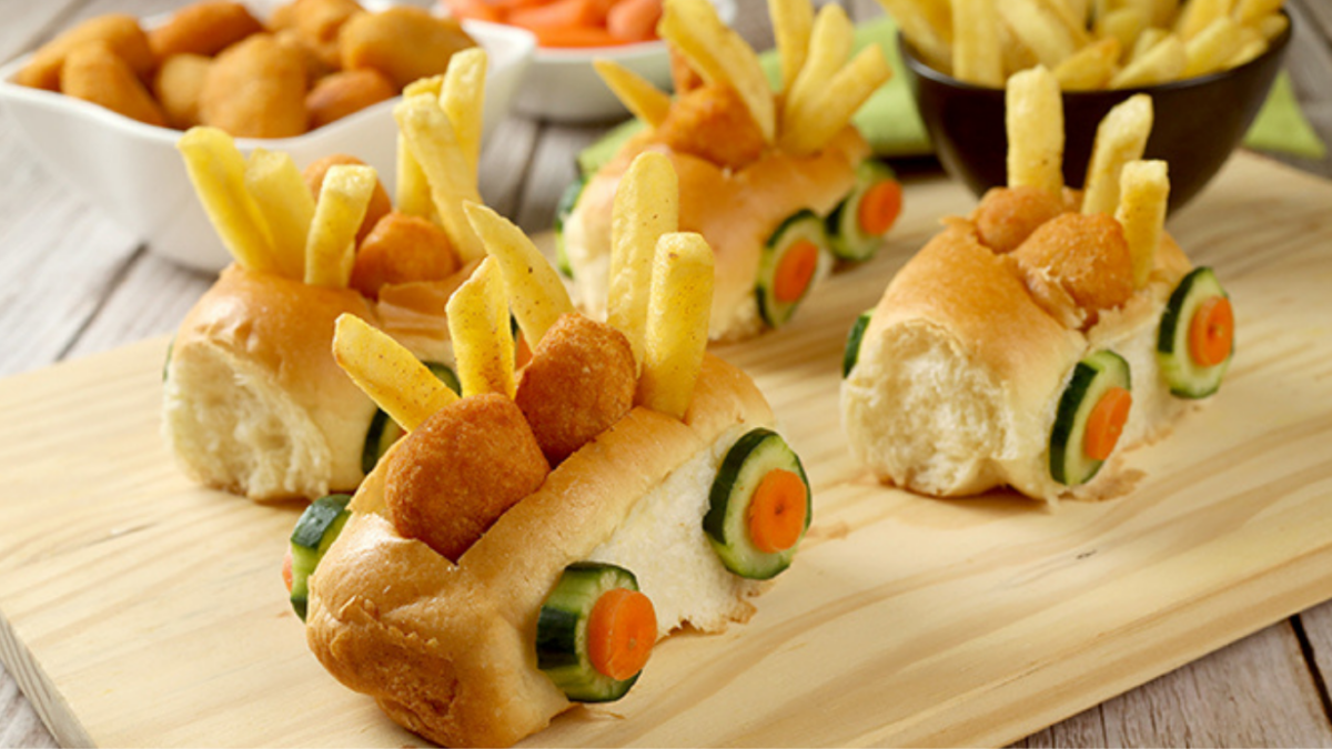 receita de carrinho de nuggets para o dia das crianças