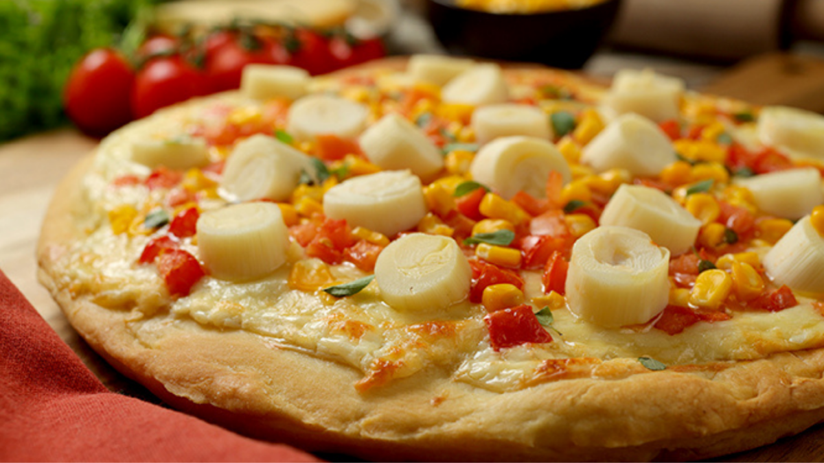 receita de pizza de palmito e milho